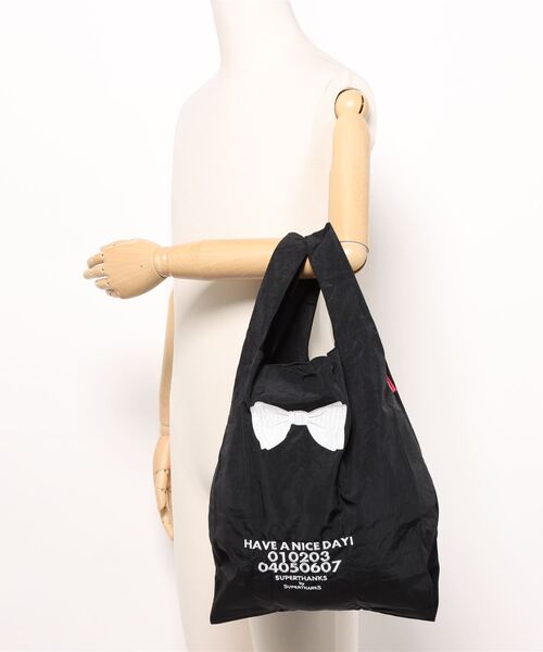 SUPERTHANKS(スーパーサンクス)の「【Ja】【SUPERTHANKS】HAVE A NICE DAY! ECO BAG(エコバッグ/サブバッグ・レディース・ブラック・FREE)」の6枚目の写真