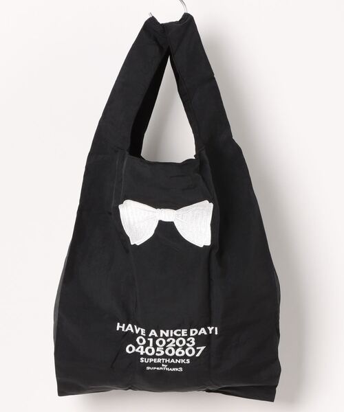 SUPERTHANKS(スーパーサンクス)の「【Ja】【SUPERTHANKS】HAVE A NICE DAY! ECO BAG(エコバッグ/サブバッグ・レディース・ブラック・FREE)」の8枚目の写真