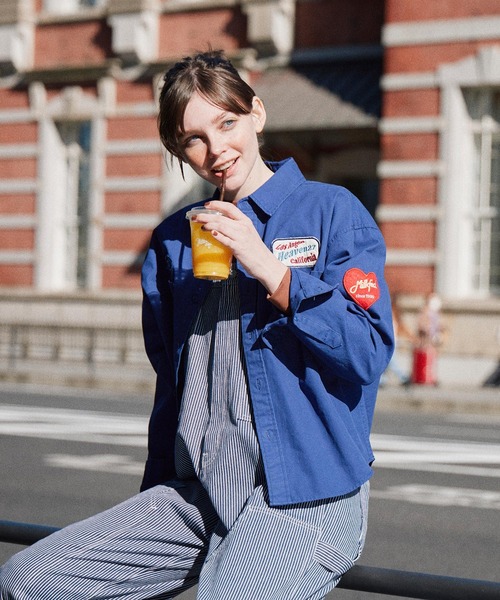 MILKFED.(ミルクフェド)の「WORK STYLE SALOPETTE PANTS(サロペット/オーバーオール・レディース・マルチ/ブラック/ライトブルー・S/M)」の5枚目の写真