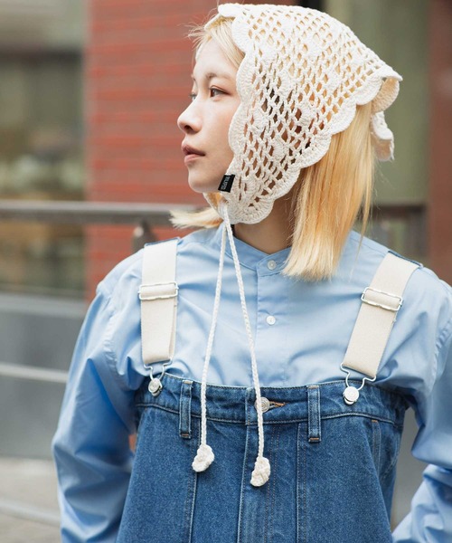 MILKFED.(ミルクフェド)の「WORK STYLE SALOPETTE PANTS(サロペット/オーバーオール・レディース・マルチ/ブラック/ライトブルー・S/M)」の13枚目の写真