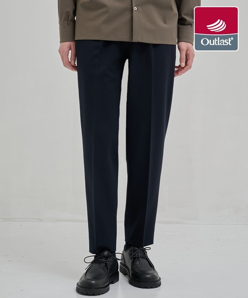 UNITED TOKYO（ユナイテッドトウキョウ）の「アウトラスト キープクリース 1タック ストレートパンツ｜セットアップ可｜体温調節機能（スラックス・メンズ・チェック/ダークグレー/ブラック/ライトグレー/ライトベージュ/その他4/グレイッシュベージュ/ダークブラウン/その他6/ライトブラウン/グリーン/ホワイト/ネイビー・2/3/1/4）」の10枚目の写真