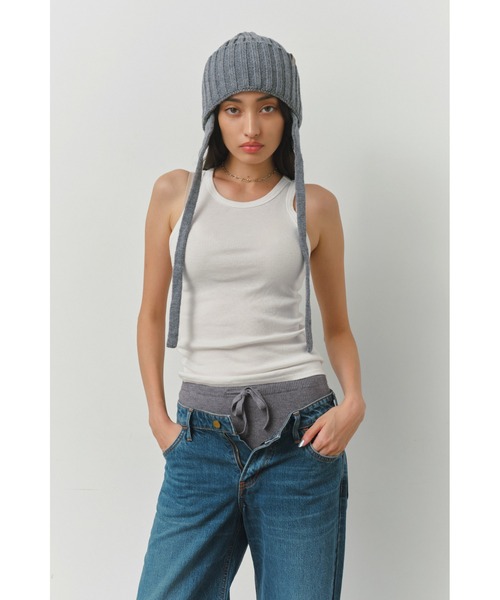 ALEXIA STAM(アリシアスタン)の「Knit Shorts /インナーニットパンツ(その他パンツ・レディース・グレー/オフホワイト・FREE)」の6枚目の写真