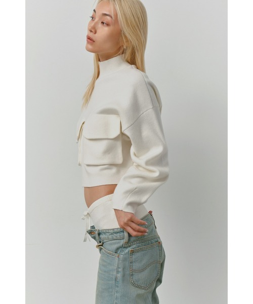 ALEXIA STAM(アリシアスタン)の「Knit Shorts /インナーニットパンツ(その他パンツ・レディース・グレー/オフホワイト・FREE)」の5枚目の写真