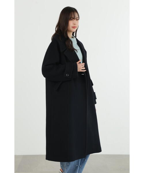 大人気‼即完売♥パドカレ♥のデザインロングコート セール】ダブルビーバーロングコート（ピーコート）｜JILL STUART