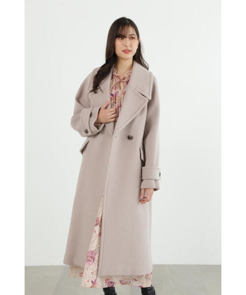 セール】ダブルビーバーロングコート（ピーコート）｜JILL STUART