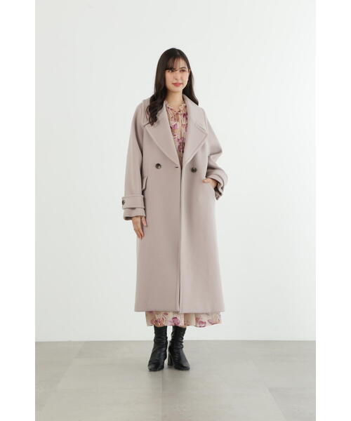 セール】ダブルビーバーロングコート（ピーコート）｜JILL STUART