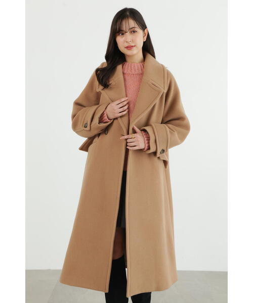 セール】ダブルビーバーロングコート（ピーコート）｜JILL STUART