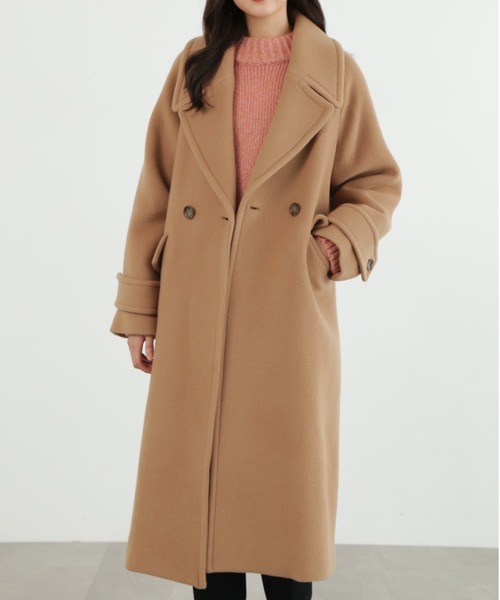 セール】ダブルビーバーロングコート（ピーコート）｜JILL