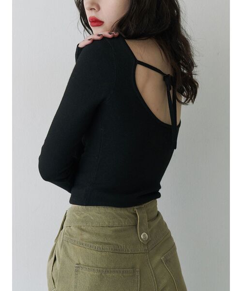 jouetie(ジュエティ)の「チョーカーネックニット(ニット/セーター・レディース・ブラック/ブルー/ピンク・MEDIUM)」の5枚目の写真