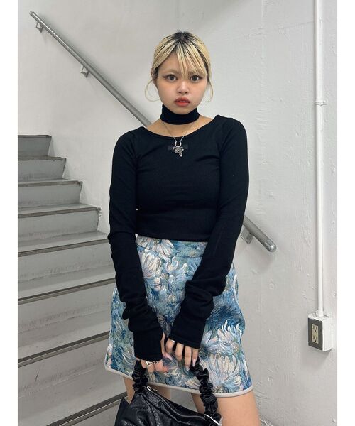 jouetie(ジュエティ)の「チョーカーネックニット(ニット/セーター・レディース・ブラック/ブルー/ピンク・MEDIUM)」の13枚目の写真