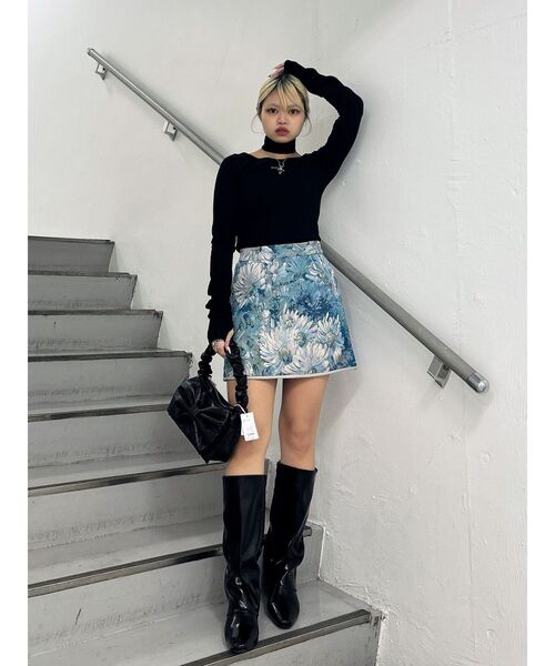 jouetie(ジュエティ)の「チョーカーネックニット(ニット/セーター・レディース・ブラック/ブルー/ピンク・MEDIUM)」の14枚目の写真