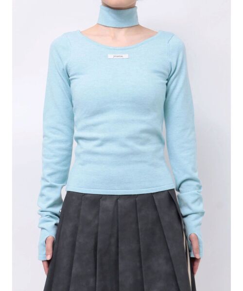 jouetie(ジュエティ)の「チョーカーネックニット(ニット/セーター・レディース・ブラック/ブルー/ピンク・MEDIUM)」の16枚目の写真