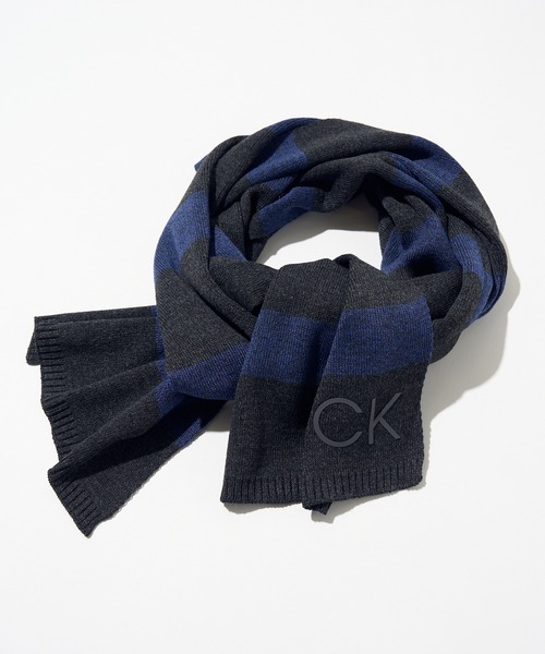 【セール】【CALVIN KLEIN】CK200007 ボーダー柄マフラー（マフラー）｜Calvin Klein（カルバン・クライン）
