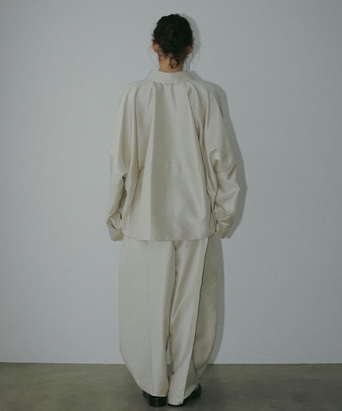 ETRE TOKYO ウエストコードシャンタンカーブパンツ TOMOCO UNABARA × ETRE TOKYO】ウエストコードシャンタンカーブ