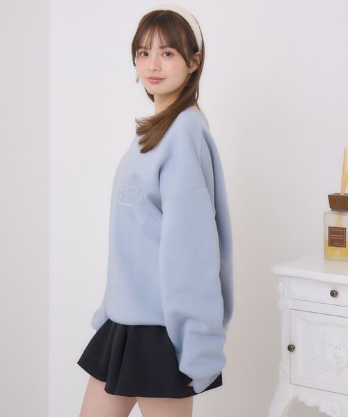 ems excite（エムズエキサイト）の「ビジューロゴBIGトレーナー（スウェット・レディース・ブルー/ナチュラル/チャコールグレー・FREE）」の16枚目の写真