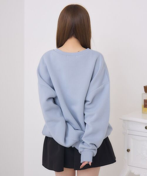 ems excite（エムズエキサイト）の「ビジューロゴBIGトレーナー（スウェット・レディース・ブルー/ナチュラル/チャコールグレー・FREE）」の15枚目の写真