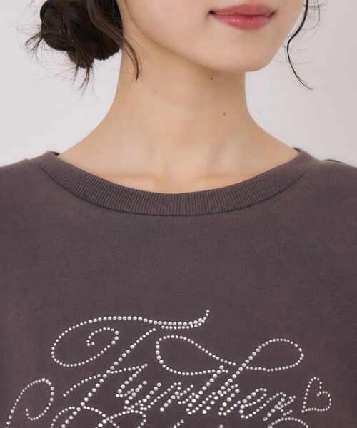 ems excite（エムズエキサイト）の「ビジューロゴBIGトレーナー（スウェット・レディース・ブルー/ナチュラル/チャコールグレー・FREE）」の14枚目の写真