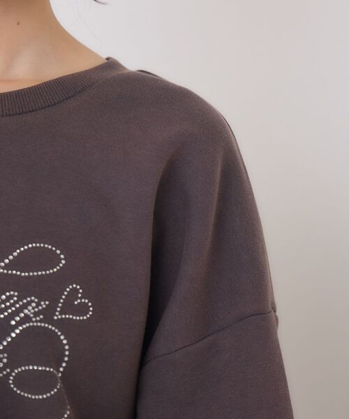 ems excite（エムズエキサイト）の「ビジューロゴBIGトレーナー（スウェット・レディース・ブルー/ナチュラル/チャコールグレー・FREE）」の13枚目の写真