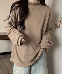 ハーフタートルネックベルベットTシャツ
