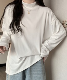 ハーフタートルネックベルベットTシャツ