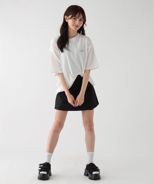 GLOBAL WORK（グローバルワーク）の「大人見えラップキュロット/AND YUA ANY/147484（スカート・キッズ・ベージュ/ブラック・SMALL/MEDIUM）」の2枚目の写真