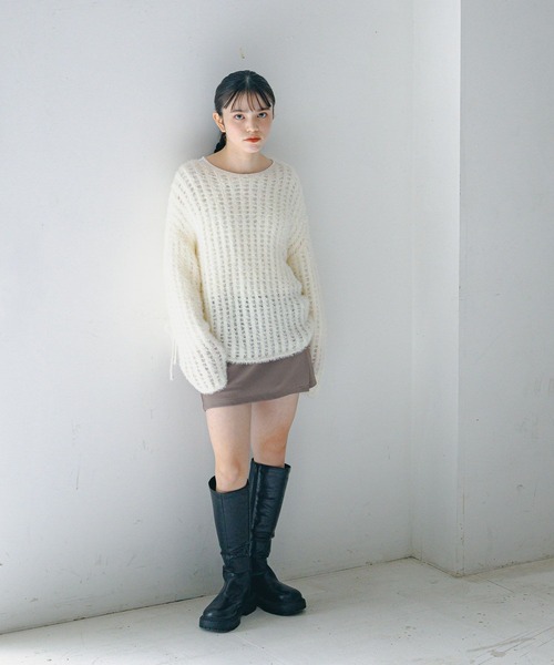 GLOBAL WORK（グローバルワーク）の「大人見えラップキュロット/AND YUA ANY/147484（スカート・キッズ・ベージュ/ブラック・SMALL/MEDIUM）」の3枚目の写真