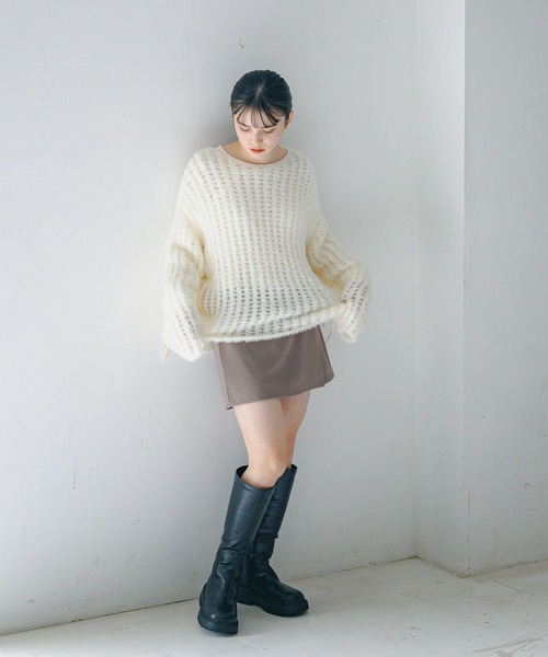 GLOBAL WORK（グローバルワーク）の「大人見えラップキュロット/AND YUA ANY/147484（スカート・キッズ・ベージュ/ブラック・SMALL/MEDIUM）」の4枚目の写真