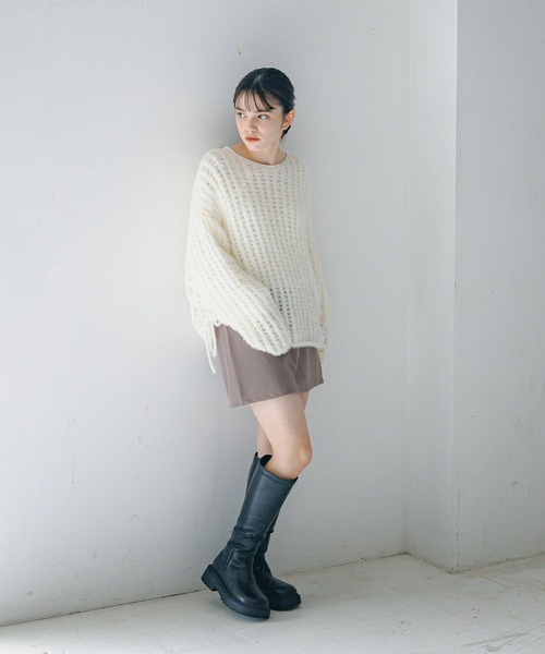 GLOBAL WORK（グローバルワーク）の「大人見えラップキュロット/AND YUA ANY/147484（スカート・キッズ・ベージュ/ブラック・SMALL/MEDIUM）」の5枚目の写真