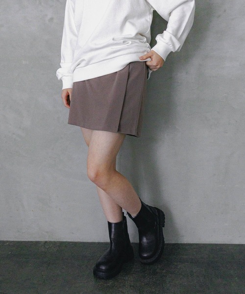 GLOBAL WORK（グローバルワーク）の「大人見えラップキュロット/AND YUA ANY/147484（スカート・キッズ・ベージュ/ブラック・SMALL/MEDIUM）」の11枚目の写真