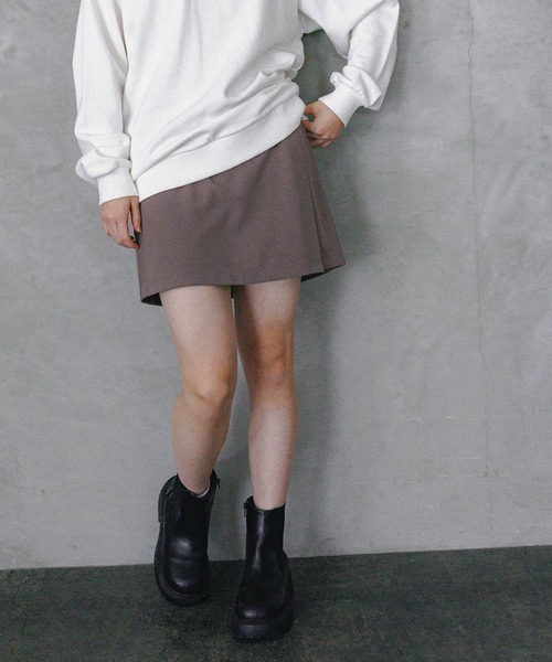 GLOBAL WORK（グローバルワーク）の「大人見えラップキュロット/AND YUA ANY/147484（スカート・キッズ・ベージュ/ブラック・SMALL/MEDIUM）」の12枚目の写真