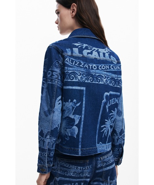 Desigual（デシグアル）の「POSTALS デニムジャケット（デニムジャケット・レディース・ブルー・S/M/L/XS/XL）」の6枚目の写真