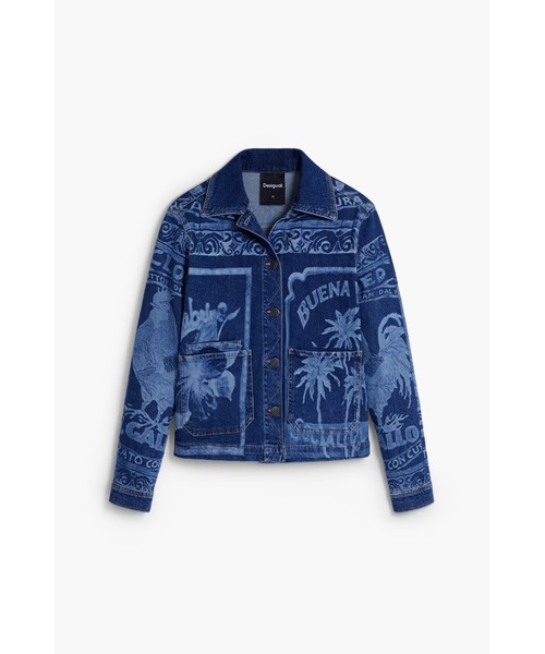 Desigual（デシグアル）の「POSTALS デニムジャケット（デニムジャケット・レディース・ブルー・S/M/L/XS/XL）」の7枚目の写真