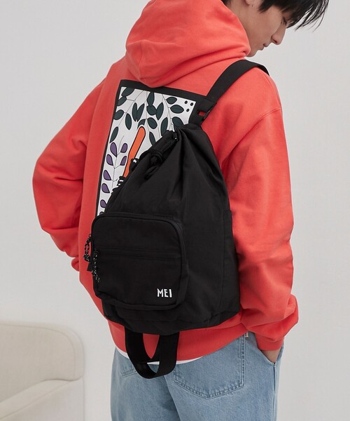 coen(コーエン)の「MEI(メイ)別注 ナイロンボンサック(バックパック/リュック・メンズ・ブラック/ベージュ・FREE)」の1枚目の写真