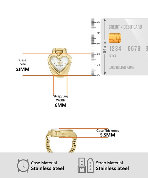 kate spade new york（ケイトスペード ニューヨーク）の「ケイト・スペード 腕時計 レディース アナログ ステンレス KSW1860（アナログ腕時計・レディース・GOLD ・FREE）」の5枚目の写真