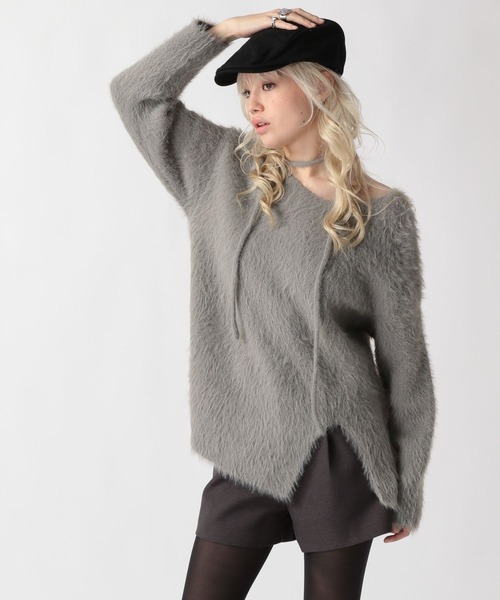 FOREVER 21（フォーエバー トゥエンティーワン）の「【2025SS】シャギーチュニックニットワンピース（チュニック・レディース・グレー/ナチュラル/ピンク・FREE）」の2枚目の写真