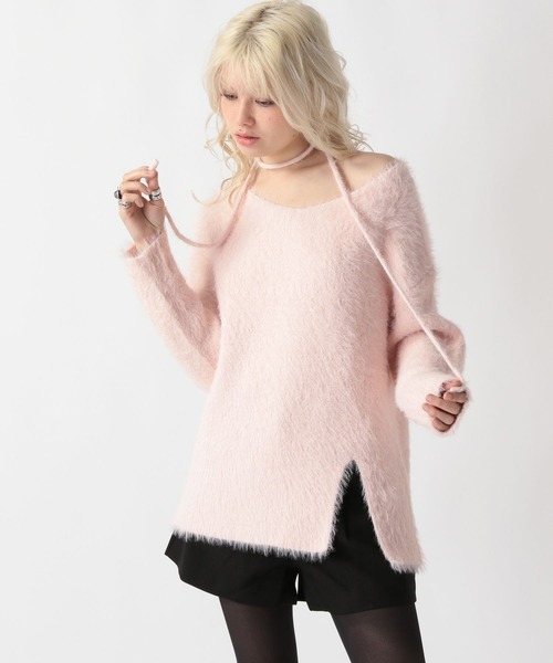 FOREVER 21（フォーエバー トゥエンティーワン）の「【2025SS】シャギーチュニックニットワンピース（チュニック・レディース・グレー/ナチュラル/ピンク・FREE）」の3枚目の写真