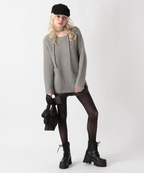 FOREVER 21（フォーエバー トゥエンティーワン）の「【2025SS】シャギーチュニックニットワンピース（チュニック・レディース・グレー/ナチュラル/ピンク・FREE）」の9枚目の写真