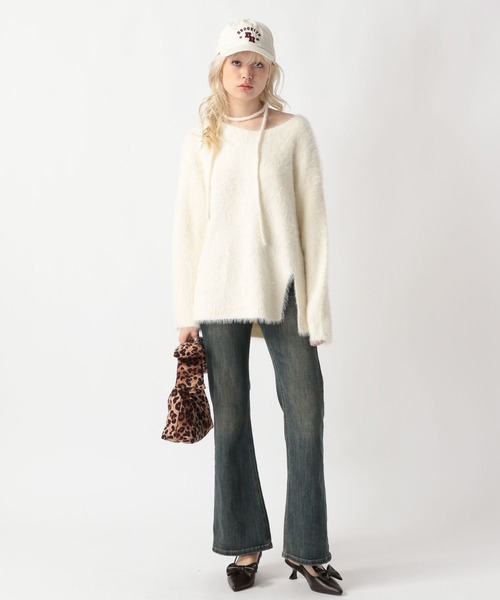 FOREVER 21（フォーエバー トゥエンティーワン）の「【2025SS】シャギーチュニックニットワンピース（チュニック・レディース・グレー/ナチュラル/ピンク・FREE）」の14枚目の写真