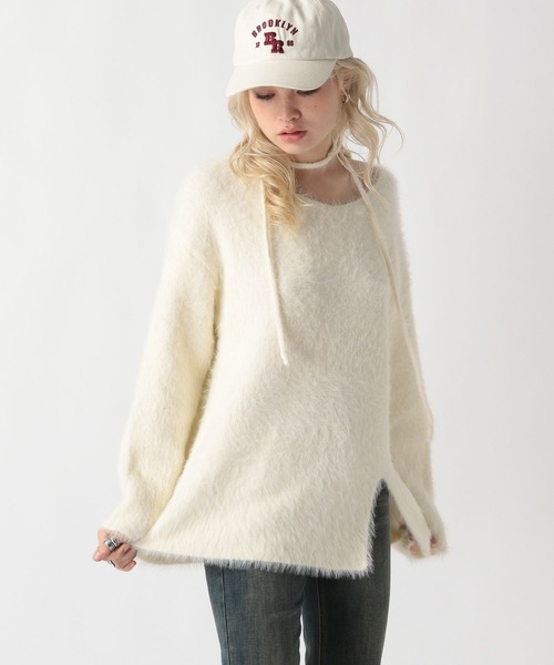 FOREVER 21（フォーエバー トゥエンティーワン）の「【2025SS】シャギーチュニックニットワンピース（チュニック・レディース・グレー/ナチュラル/ピンク・FREE）」の17枚目の写真