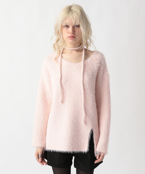 FOREVER 21（フォーエバー トゥエンティーワン）の「【2025SS】シャギーチュニックニットワンピース（チュニック・レディース・グレー/ナチュラル/ピンク・FREE）」の19枚目の写真