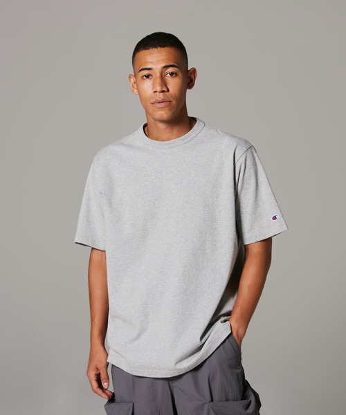 Champion(チャンピオン)の「【Champion/チャンピオン】メンズ MADE IN USA ティーテンイレブン ショートスリーブTシャツ(Tシャツ/カットソー・メンズ・モスグリーン/ホワイト/ネイビー/ブラック/シルバーグレー・SMALL/MEDIUM/LARGE/X-LARGE)」の3枚目の写真