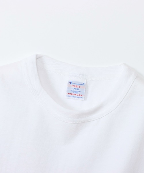 Champion(チャンピオン)の「【Champion/チャンピオン】メンズ MADE IN USA ティーテンイレブン ショートスリーブTシャツ(Tシャツ/カットソー・メンズ・モスグリーン/ホワイト/ネイビー/ブラック/シルバーグレー・SMALL/MEDIUM/LARGE/X-LARGE)」の8枚目の写真