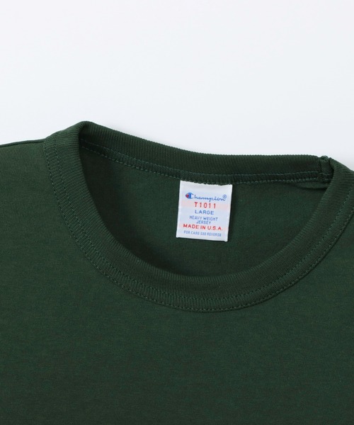 Champion(チャンピオン)の「【Champion/チャンピオン】メンズ MADE IN USA ティーテンイレブン ショートスリーブTシャツ(Tシャツ/カットソー・メンズ・モスグリーン/ホワイト/ネイビー/ブラック/シルバーグレー・SMALL/MEDIUM/LARGE/X-LARGE)」の15枚目の写真