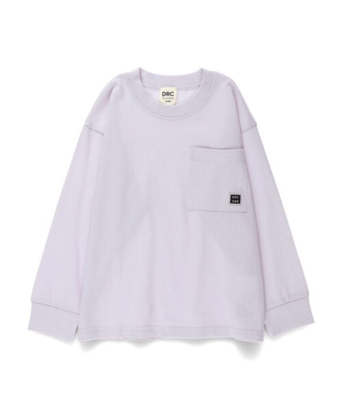 DRC branshes(ディーアールシーブランシェス)の「【WEB限定/DRC/綿100%】ポケット長袖Tシャツ(Tシャツ/カットソー・キッズ・その他3/その他2/その他1/ラベンダー/ブルーグレー/ブラック/その他4/オフホワイト・130/120/160/90/100/110/140/150)」の4枚目の写真