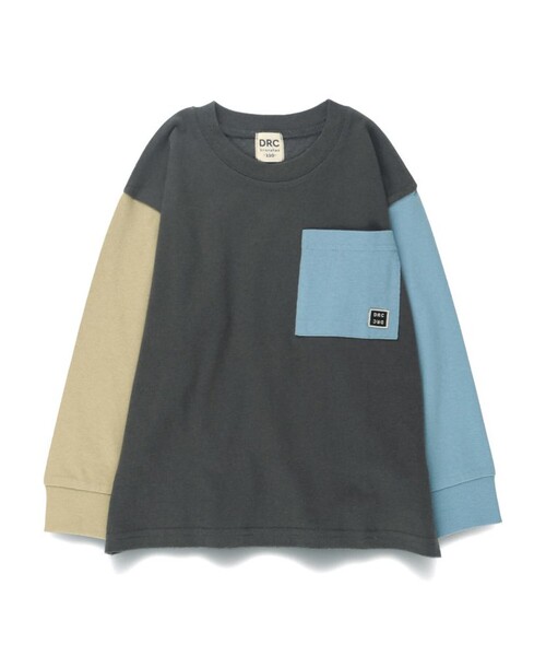 DRC branshes(ディーアールシーブランシェス)の「【WEB限定/DRC/綿100%】ポケット長袖Tシャツ(Tシャツ/カットソー・キッズ・その他3/その他2/その他1/ラベンダー/ブルーグレー/ブラック/その他4/オフホワイト・130/120/160/90/100/110/140/150)」の6枚目の写真