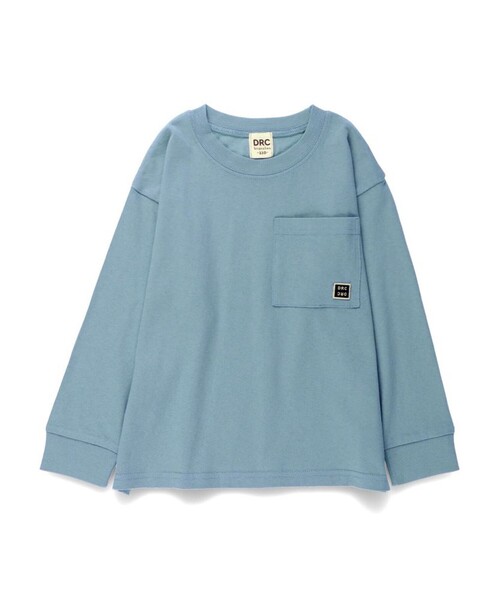 DRC branshes(ディーアールシーブランシェス)の「【WEB限定/DRC/綿100%】ポケット長袖Tシャツ(Tシャツ/カットソー・キッズ・その他3/その他2/その他1/ラベンダー/ブルーグレー/ブラック/その他4/オフホワイト・130/120/160/90/100/110/140/150)」の3枚目の写真