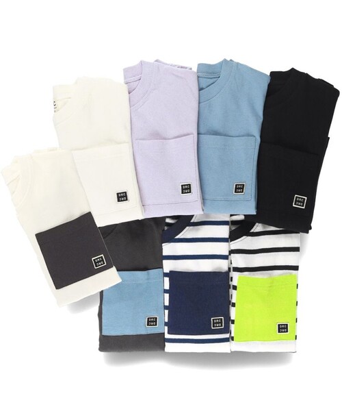DRC branshes(ディーアールシーブランシェス)の「【WEB限定/DRC/綿100%】ポケット長袖Tシャツ(Tシャツ/カットソー・キッズ・その他3/その他2/その他1/ラベンダー/ブルーグレー/ブラック/その他4/オフホワイト・130/120/160/90/100/110/140/150)」の13枚目の写真