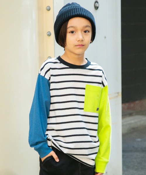 DRC branshes(ディーアールシーブランシェス)の「【WEB限定/DRC/綿100%】ポケット長袖Tシャツ(Tシャツ/カットソー・キッズ・その他3/その他2/その他1/ラベンダー/ブルーグレー/ブラック/その他4/オフホワイト・130/120/160/90/100/110/140/150)」の8枚目の写真