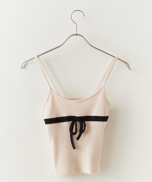 BLANK (ブランク)の「▲Front Ribbon layered Tops / フロントリボン重ね着トップス(Tシャツ/カットソー・レディース・ホワイト・FREE)」の13枚目の写真