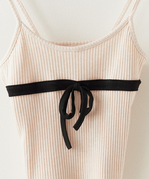 BLANK (ブランク)の「▲Front Ribbon layered Tops / フロントリボン重ね着トップス(Tシャツ/カットソー・レディース・ホワイト・FREE)」の15枚目の写真